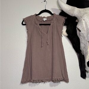 True Craft Textured Mauve Top